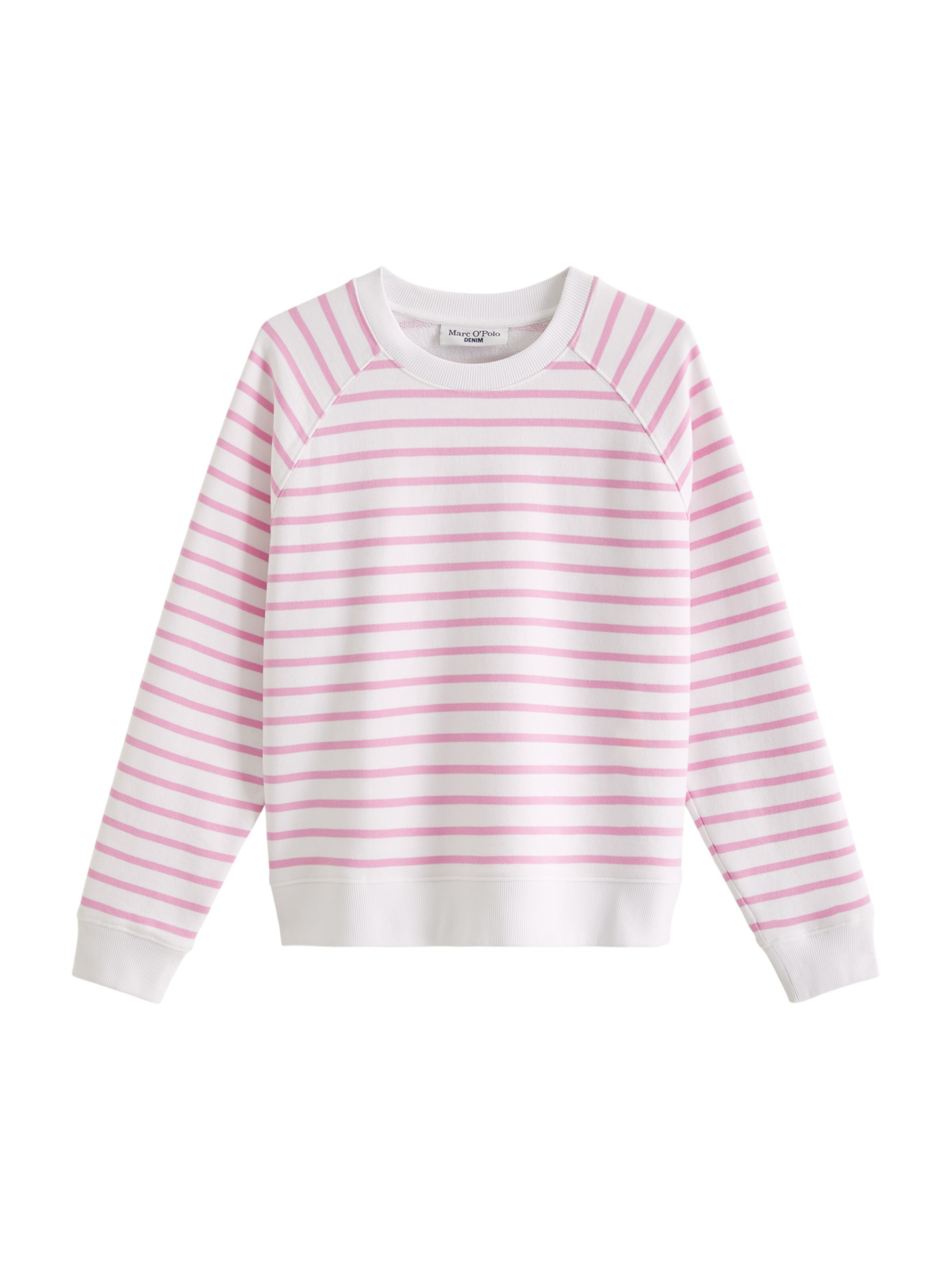 Marc O'Polo DENIM Μπλούζα φούτερ σε ανοικτό ροζ / λευκό, Άποψη προϊόντος