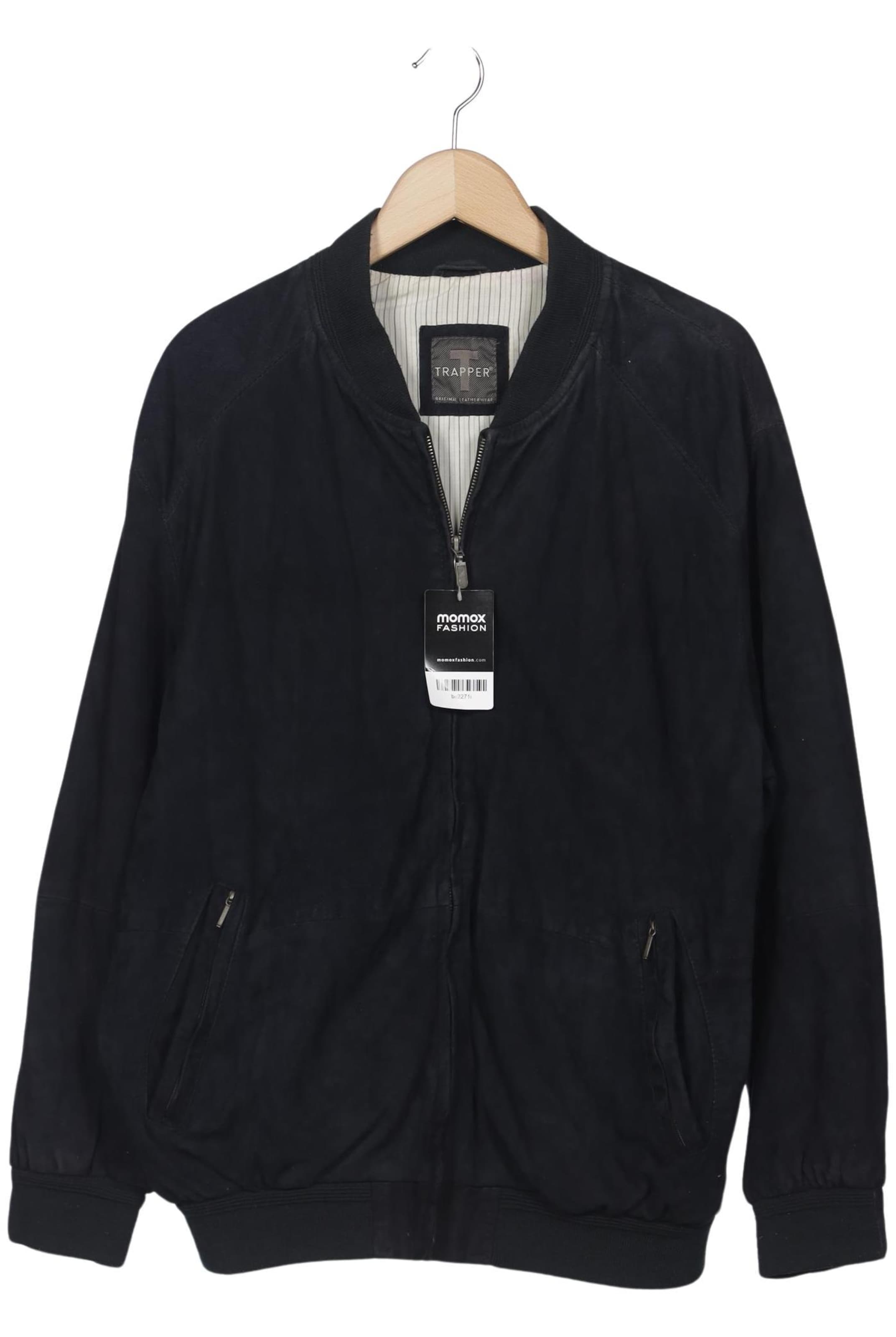 Trapper Jacke L-XL in Blau: Vorderseite