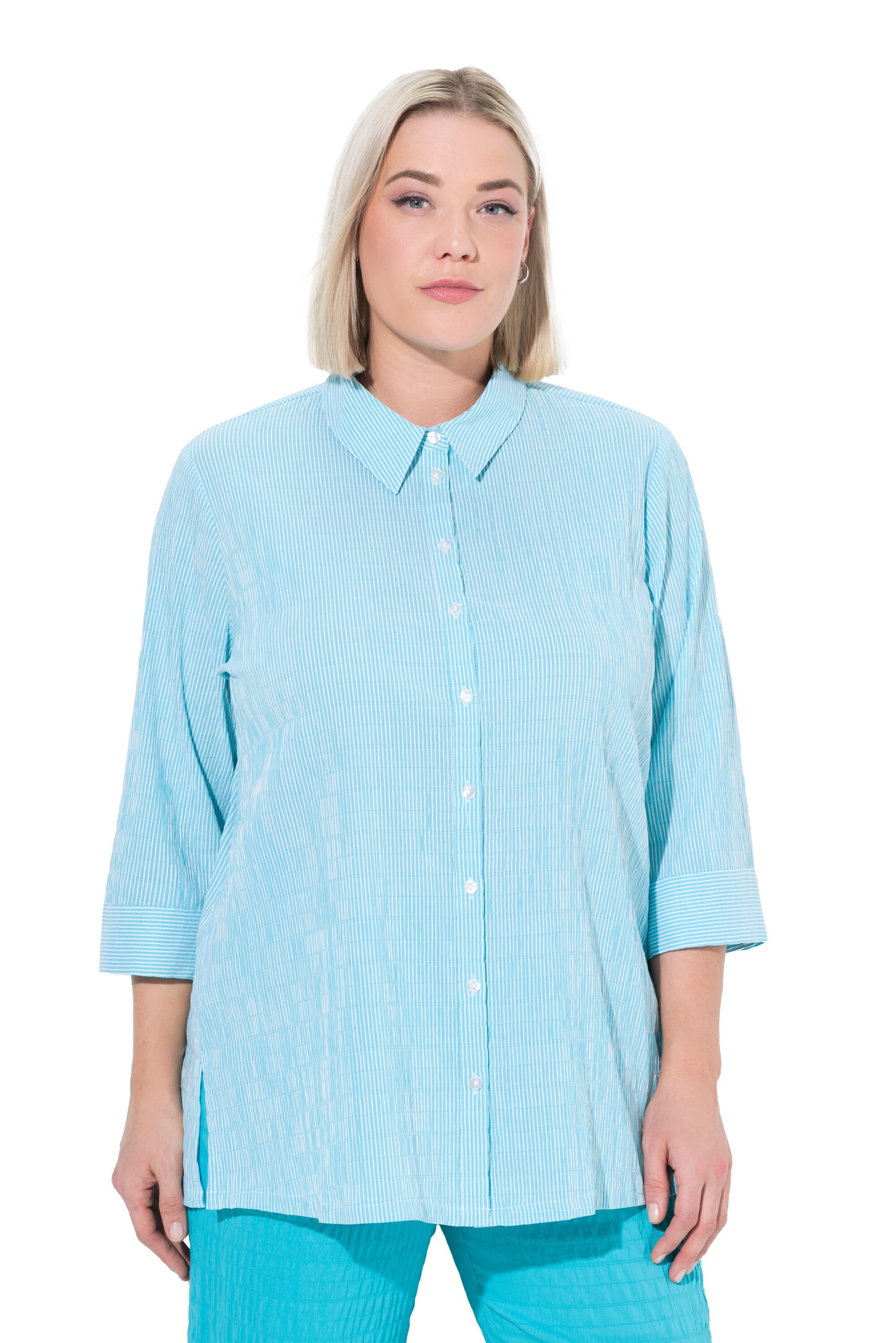 Ulla Popken Blouse in Blauw: voorkant