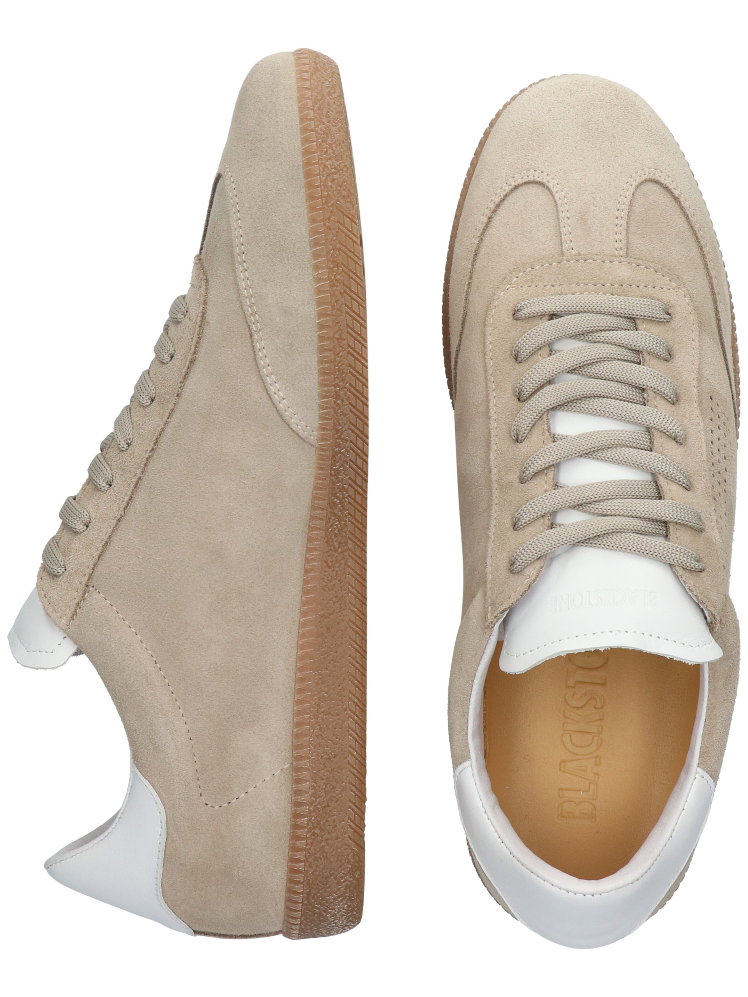 BLACKSTONE Låg sneaker 'Lime Wren Perf DG363' i beige
