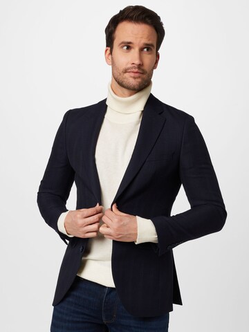 BURTON MENSWEAR LONDON Regular fit Colbert in Blauw: voorkant