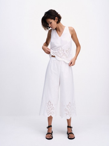 The Set Wide Leg Hose in Braun: Vorderseite
