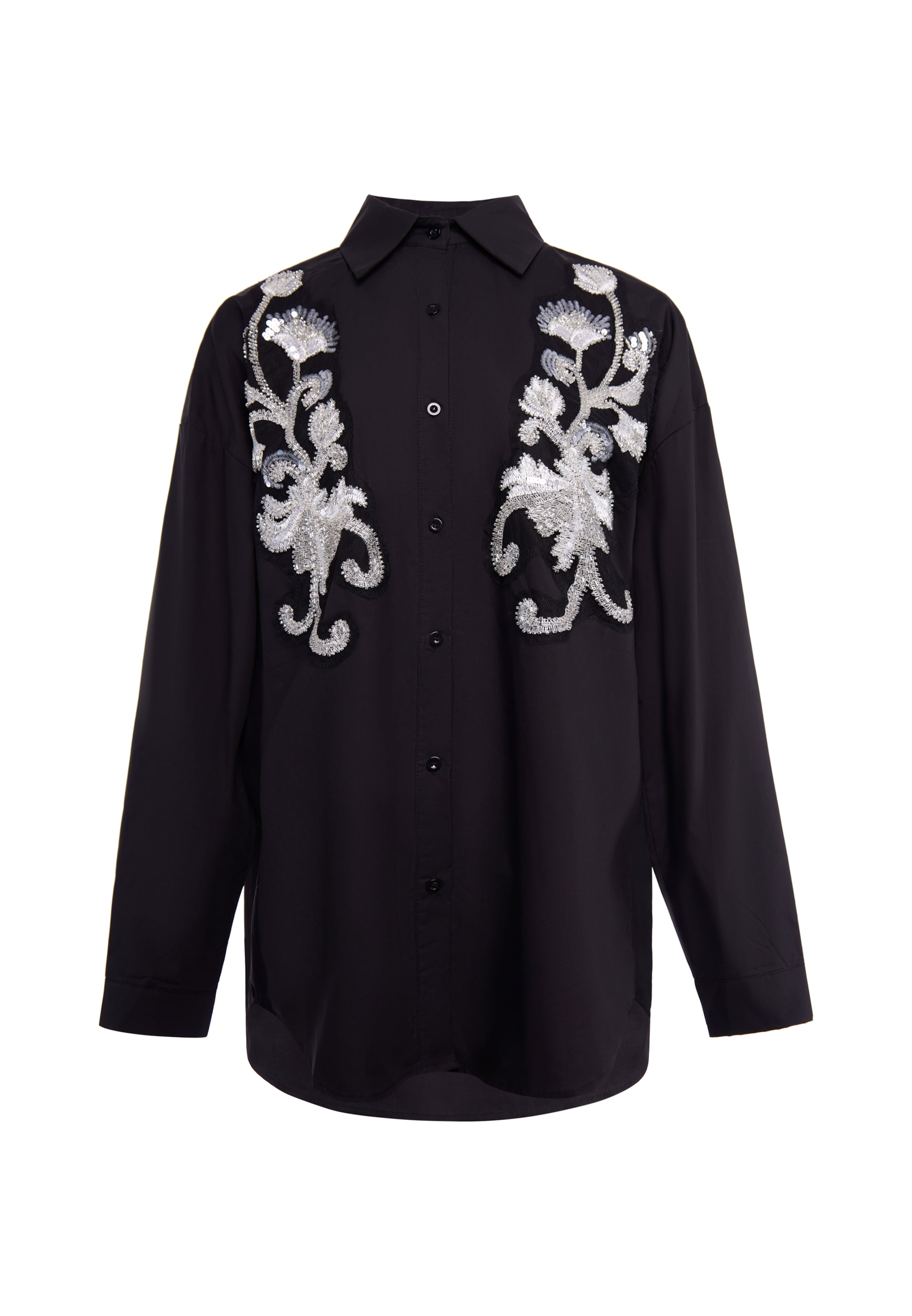 Chemisier usha WHITE LABEL en noir : devant
