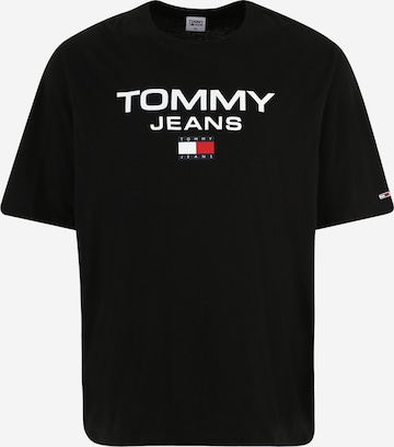 Tommy Jeans Plus Tričko – černá: přední strana
