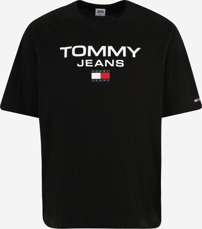 Tricou Tommy Jeans Plus pe bleumarin / roși aprins / negru / alb, Vizualizare produs