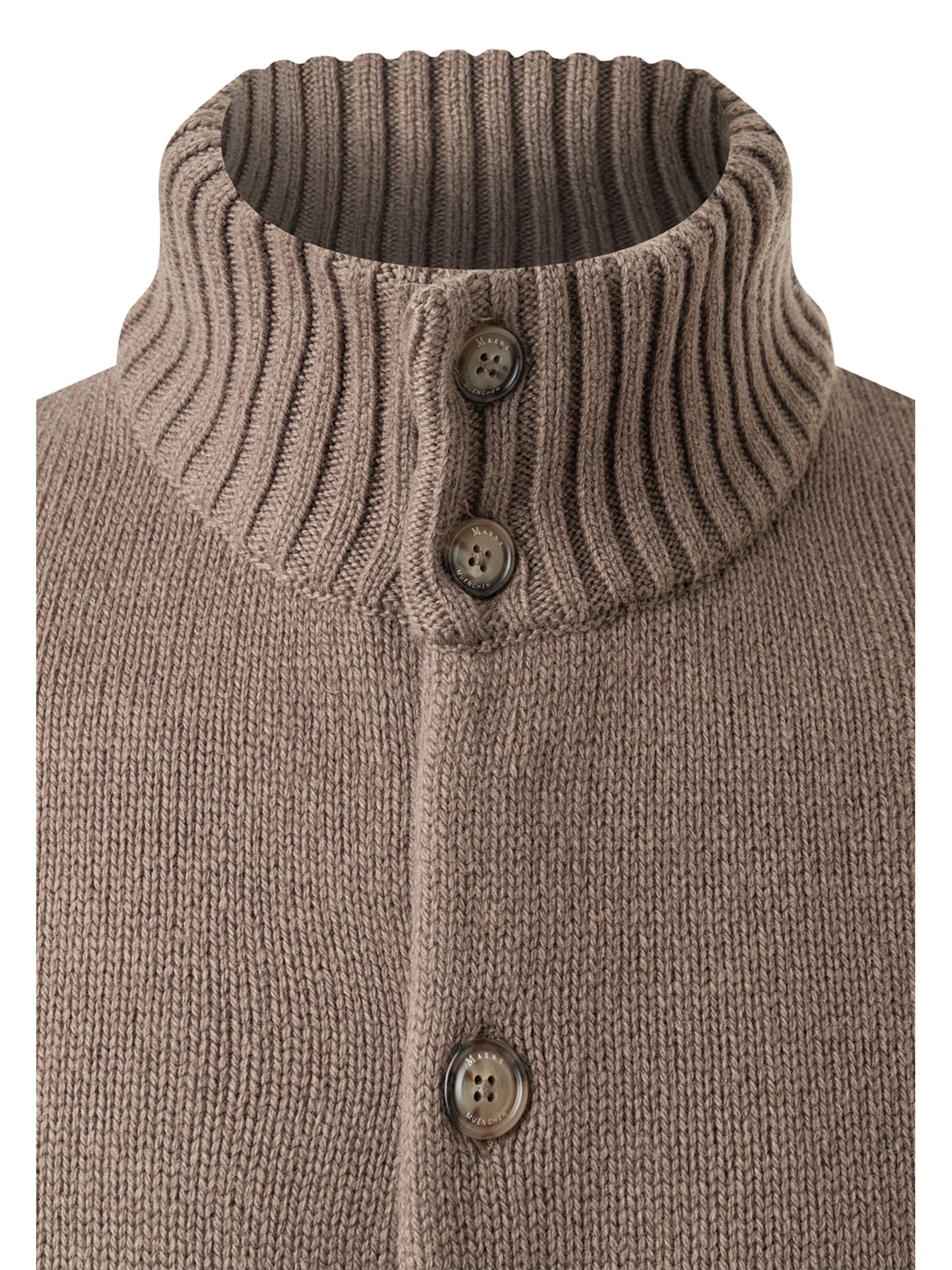 Vestes en maille MAERZ Muenchen en marron : devant