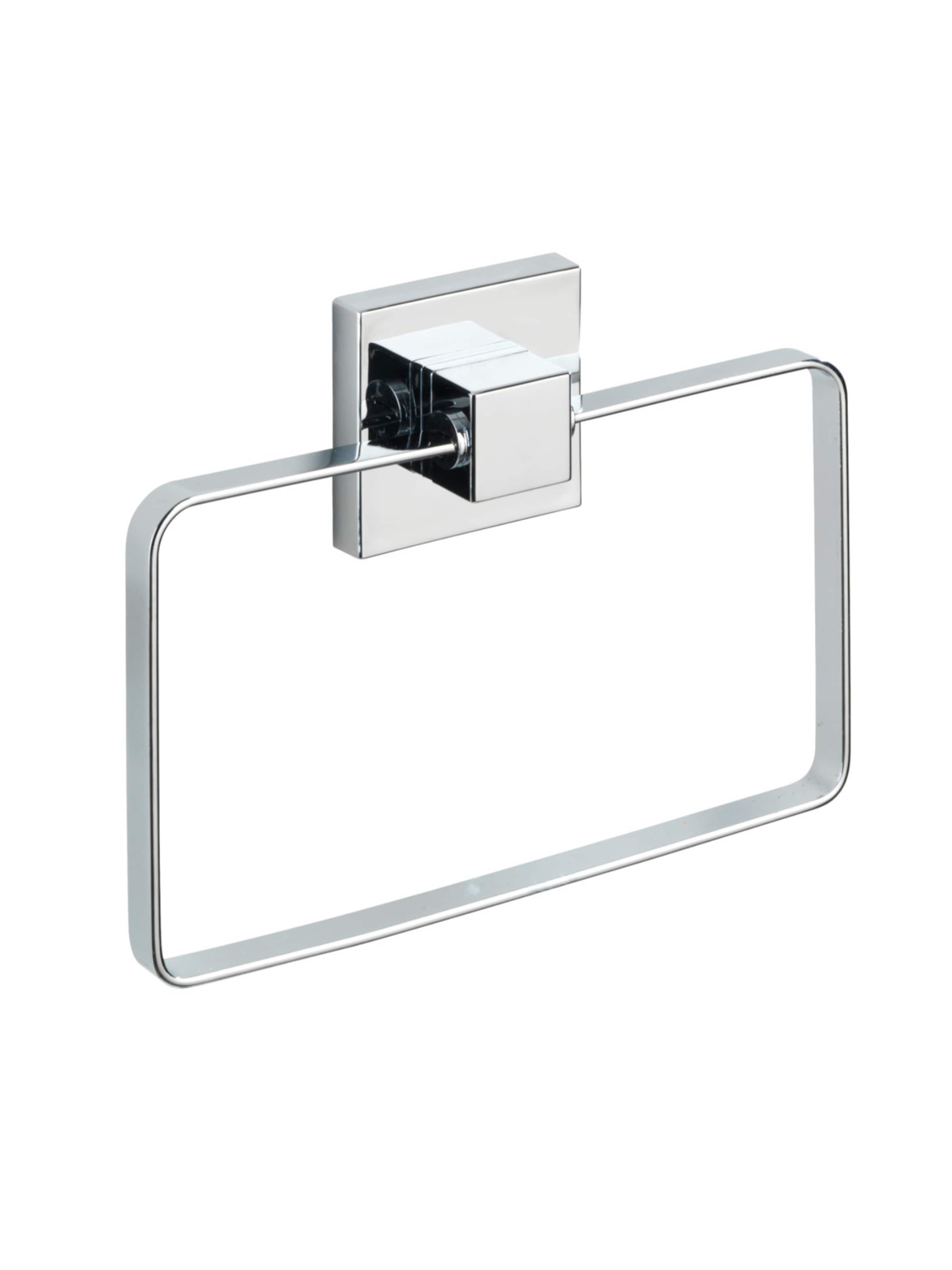 Wenko Handtuchring 'Vacuum-Loc® Quadro' in Silber: Vorderseite