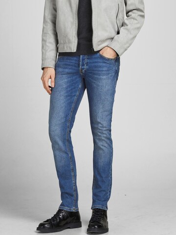 JACK & JONES Slimfit Jeans 'PETE' in Blauw: voorkant