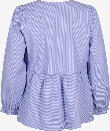 Camicia da donna 'MTASNIM' di Zizzi in blu