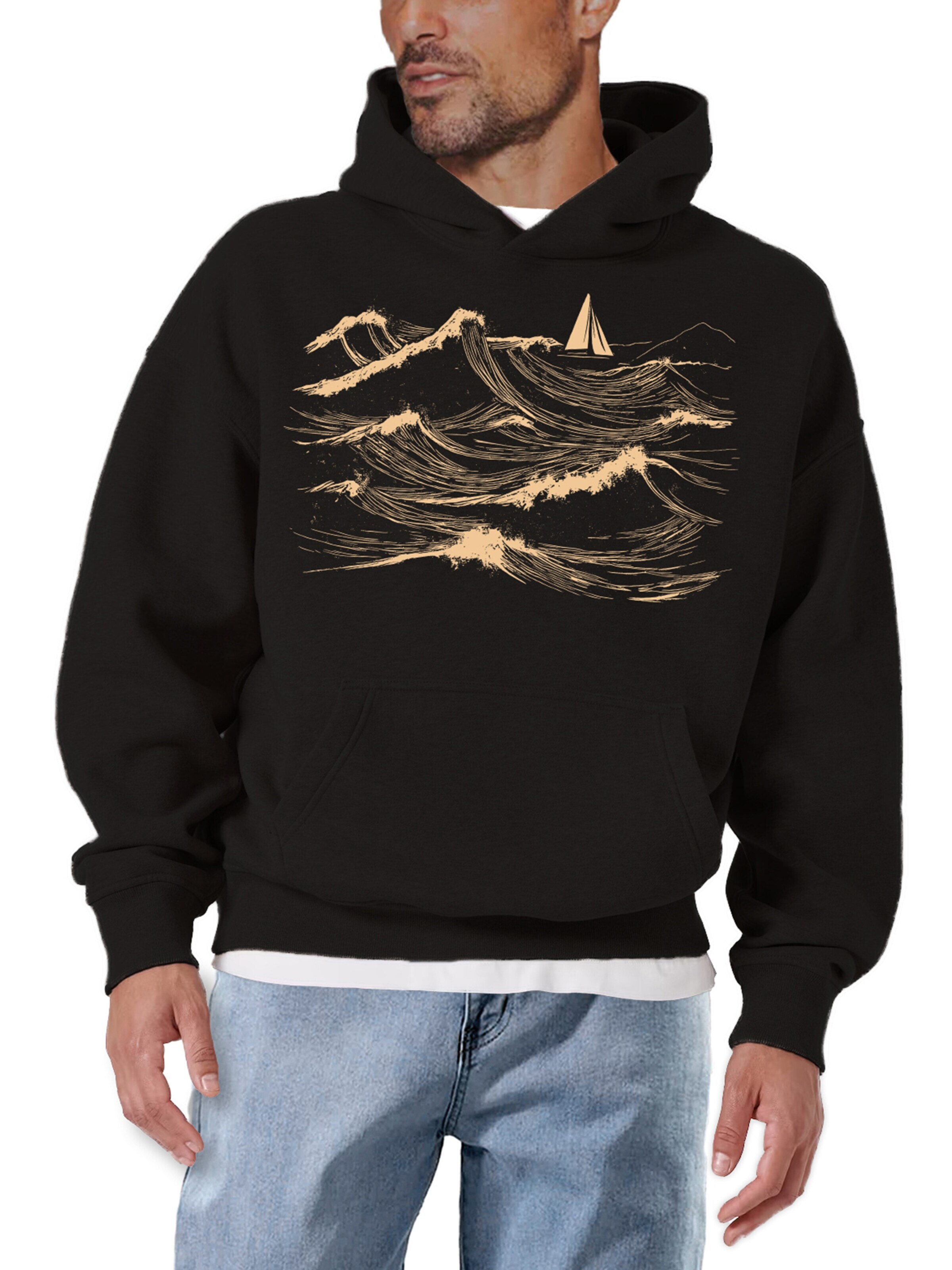 MAKAYA Sweatshirt in Black: front