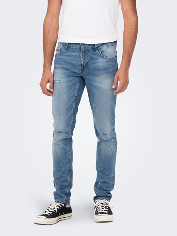 Only & Sons - Slimfit Vaquero 'LOOM LIFE' en azul: frente