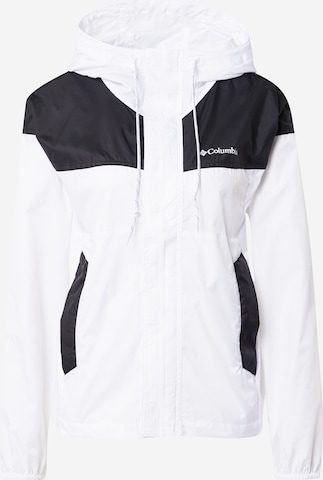 COLUMBIA Athletic Jacket 'Flash Challenger' in White: front