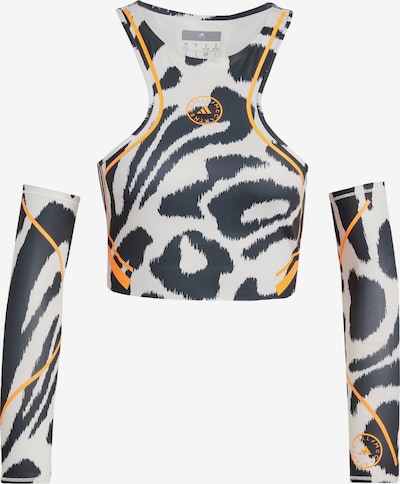ADIDAS BY STELLA MCCARTNEY Sporttop  'TruePace' in orange / schwarz / weiß, Produktansicht