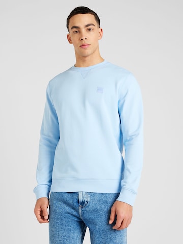 BOSS Orange Sweatshirt 'Westart' in Blauw: voorkant