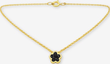 Chaîne 'Clover Black Marmor Halskette' Pure Schmuck en or : devant