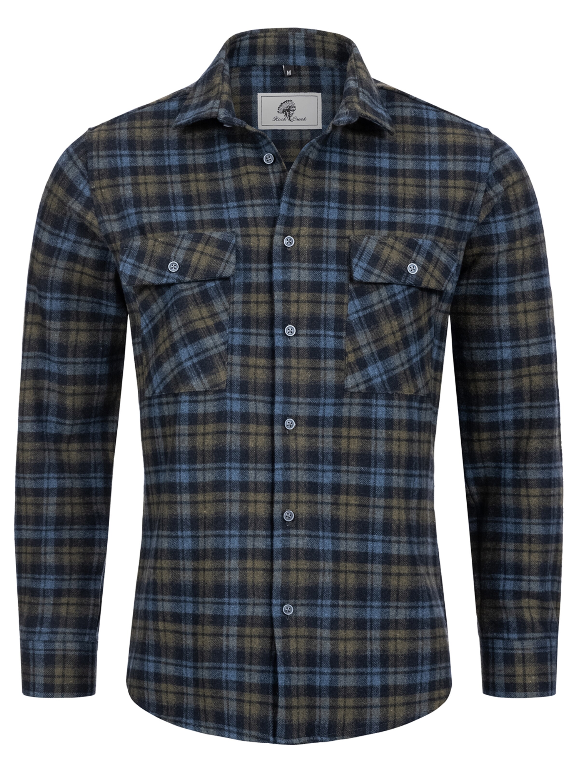 Rock Creek Hemd in Blau: Vorderseite