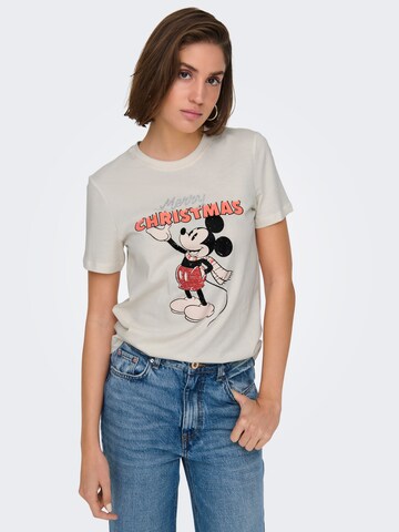 ONLY T-Shirt 'ONLMICKEY' in Beige: Vorderseite