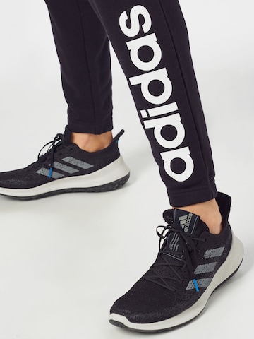 ADIDAS SPORTSWEAR Tapered Workout Pants 'Essentials French' in Black