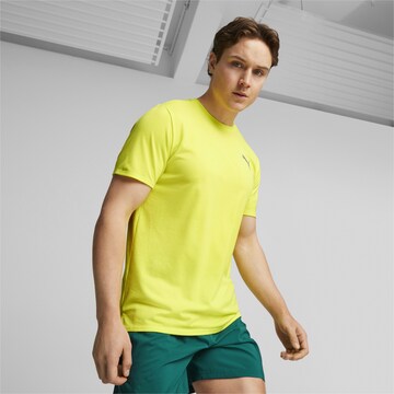 PUMA Performance Shirt 'Run Favourite Heather' in Yellow: front