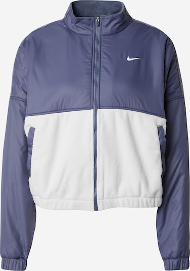 NIKE Athletic fleece jacket 'ONE TF FLC' in Beige / Dusty blue / White, Item view