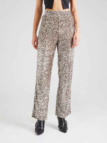 Wide Leg Pantalon 'PCKAM' PIECES en marron : devant