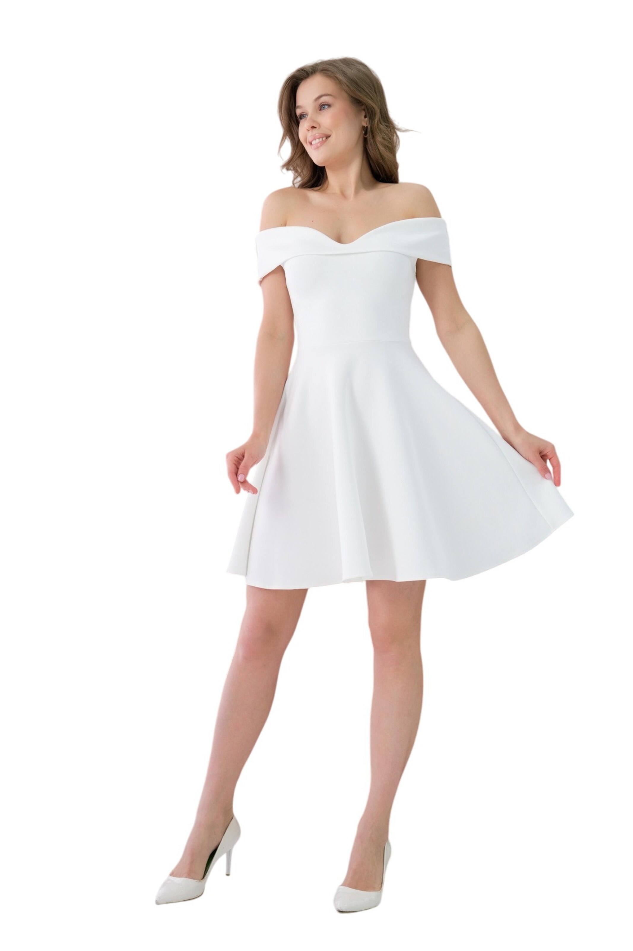 WOMAN VISION Kleid in Weiß: Vorderseite