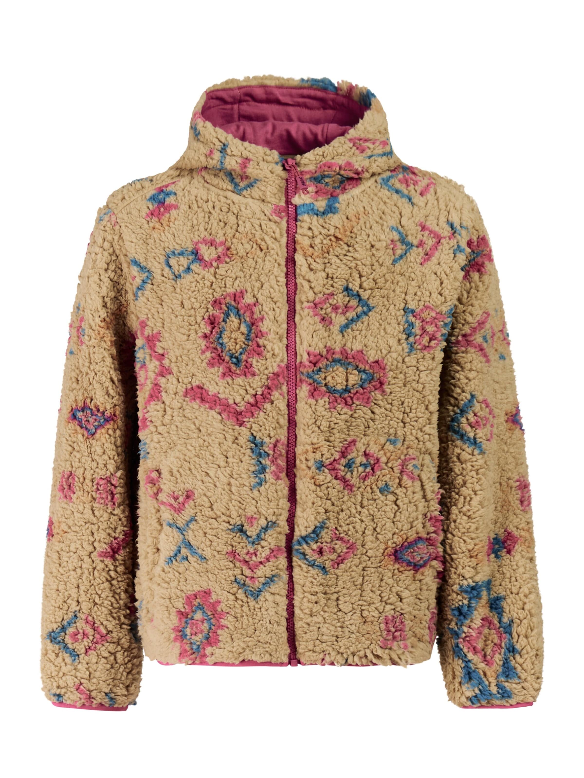 PROTEST Fleece jas 'PRTKylee JR' in Bruin: voorkant