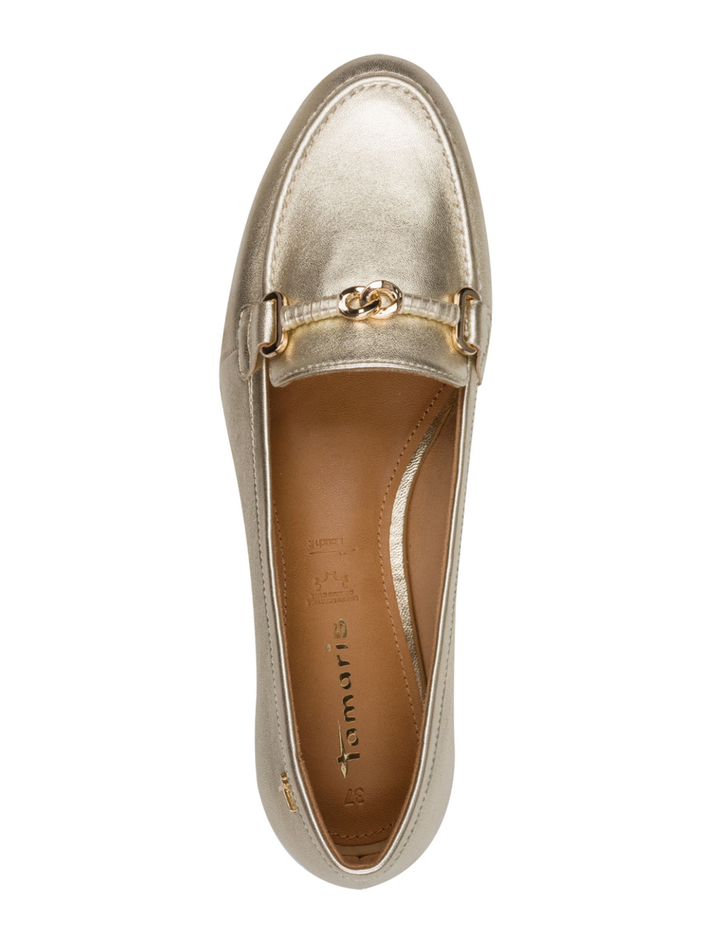 Tamaris Classic Flats in Gold