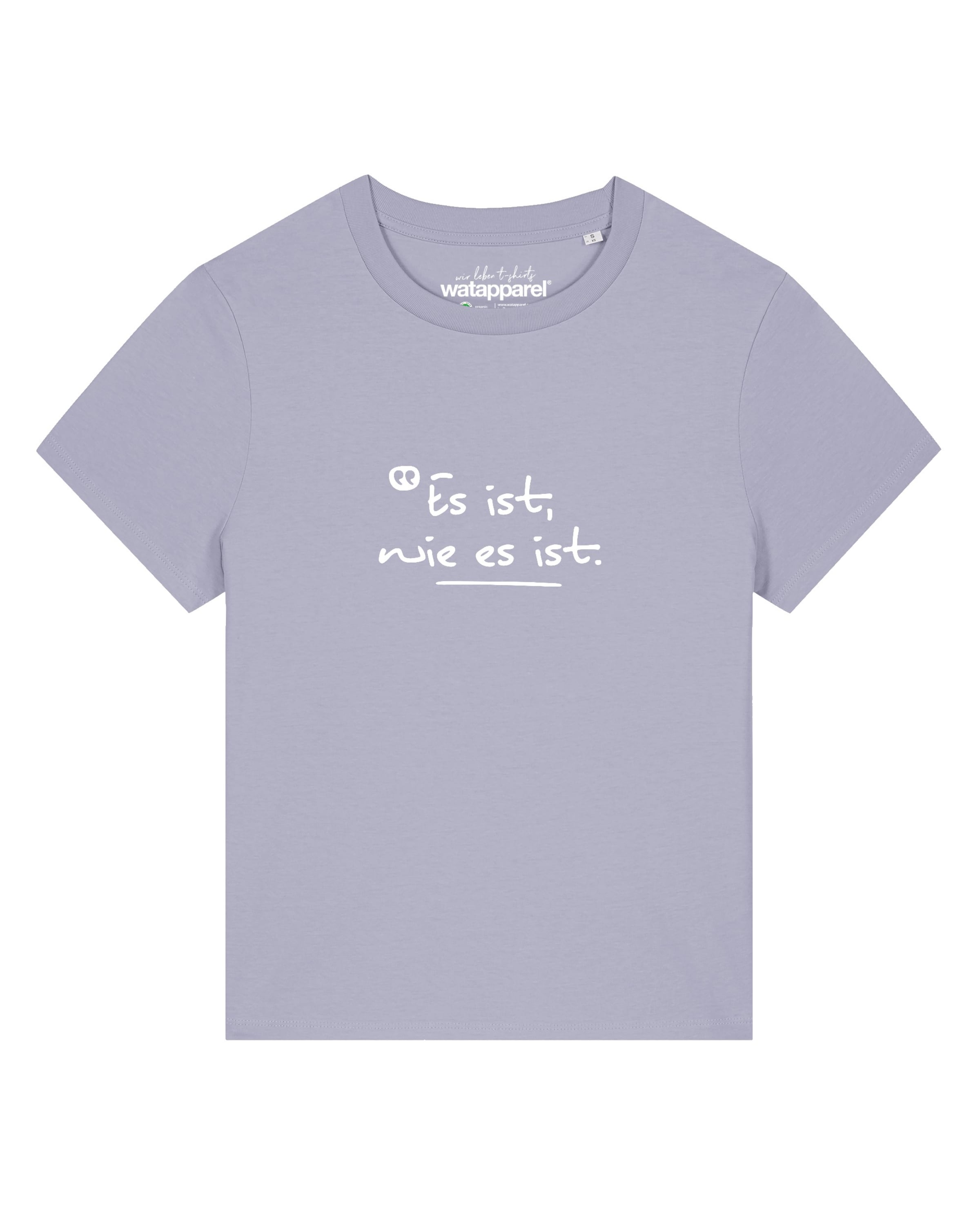 T-shirt 'Es Ist Wie Es Ist' Watapparel en violet : devant
