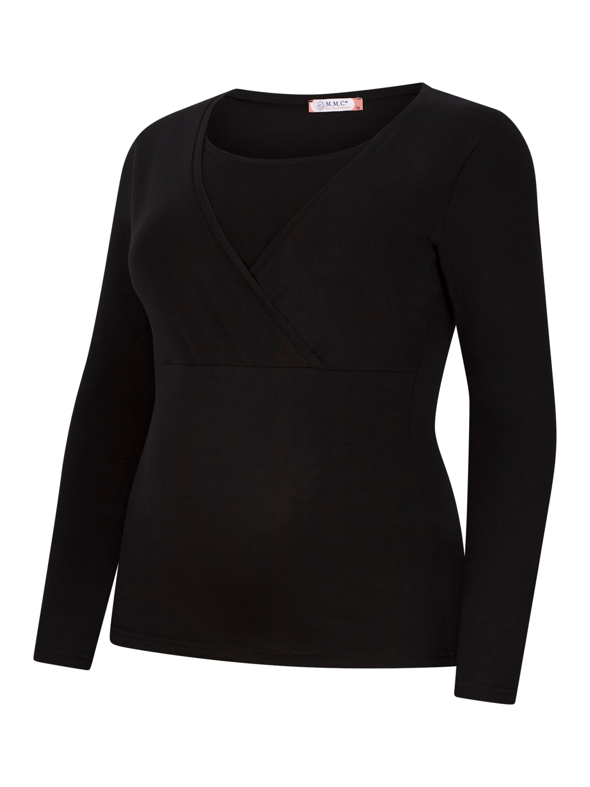 M.M.C. Shirt 'Stillshirt Langarm' in Black