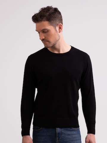 Pull-over CASH-MERE.CH en noir : devant