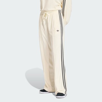 Loosefit Pantaloni 'Firebird' di ADIDAS ORIGINALS in bianco: frontale