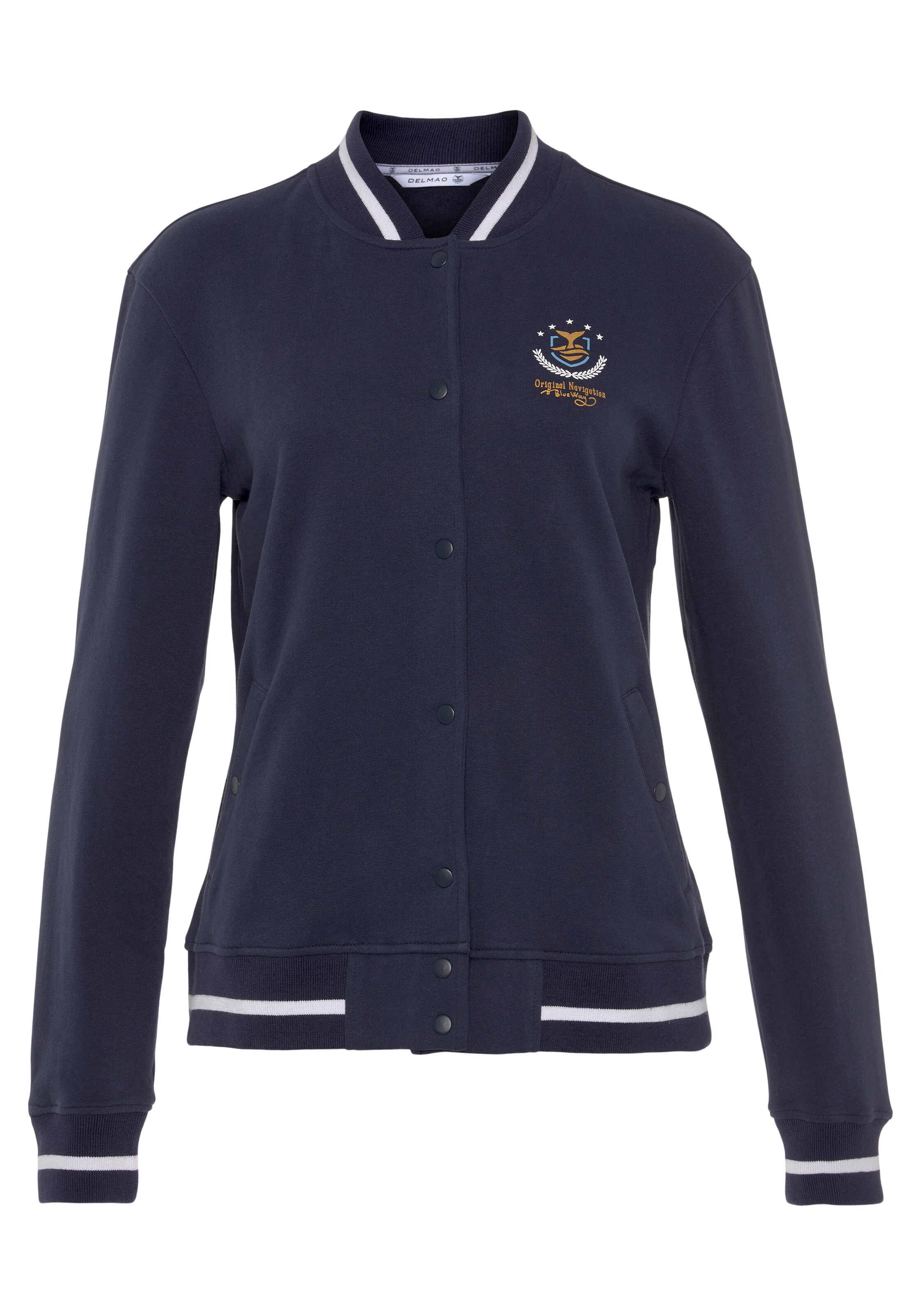 DELMAO Sweatjacke in Blau: Vorderseite