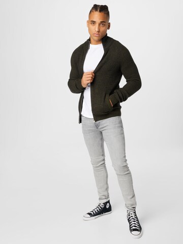 JACK & JONES Πλεκτή ζακέτα 'Pannel' σε πράσινο