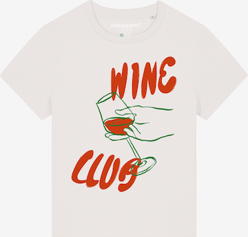 T-shirt 'Wine Club' Watapparel en blanc : devant