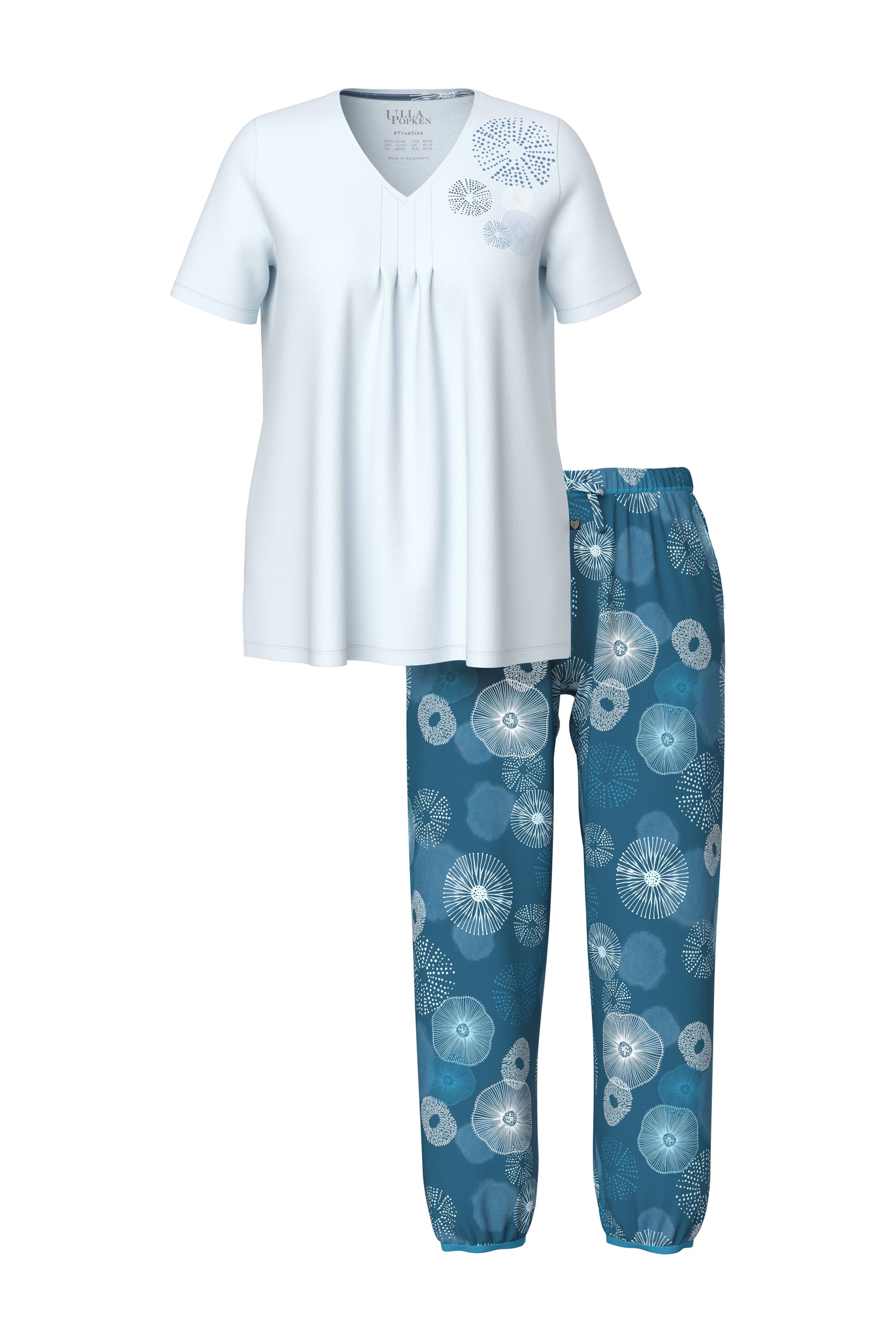 Ulla Popken Pajama in Blue: front