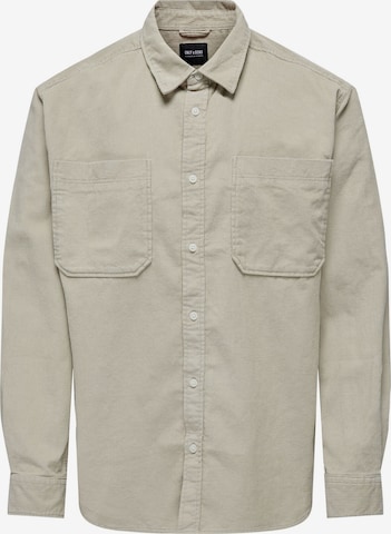 Only & Sons Button Up Shirt 'Alp' in Beige: front