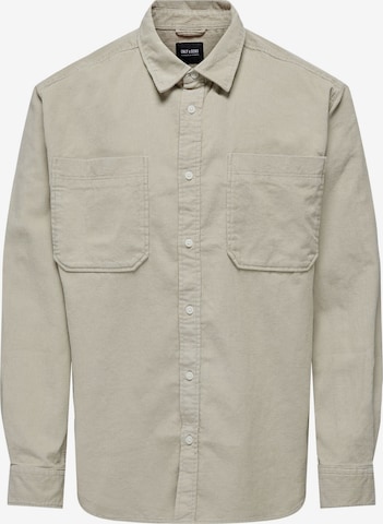 Only & Sons Regular fit Overhemd 'Alp' in Beige: voorkant