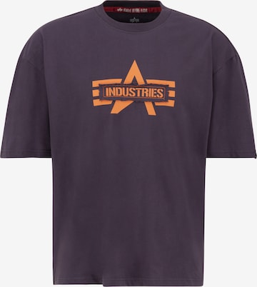 ALPHA INDUSTRIES Tričko - Fialová: predná strana