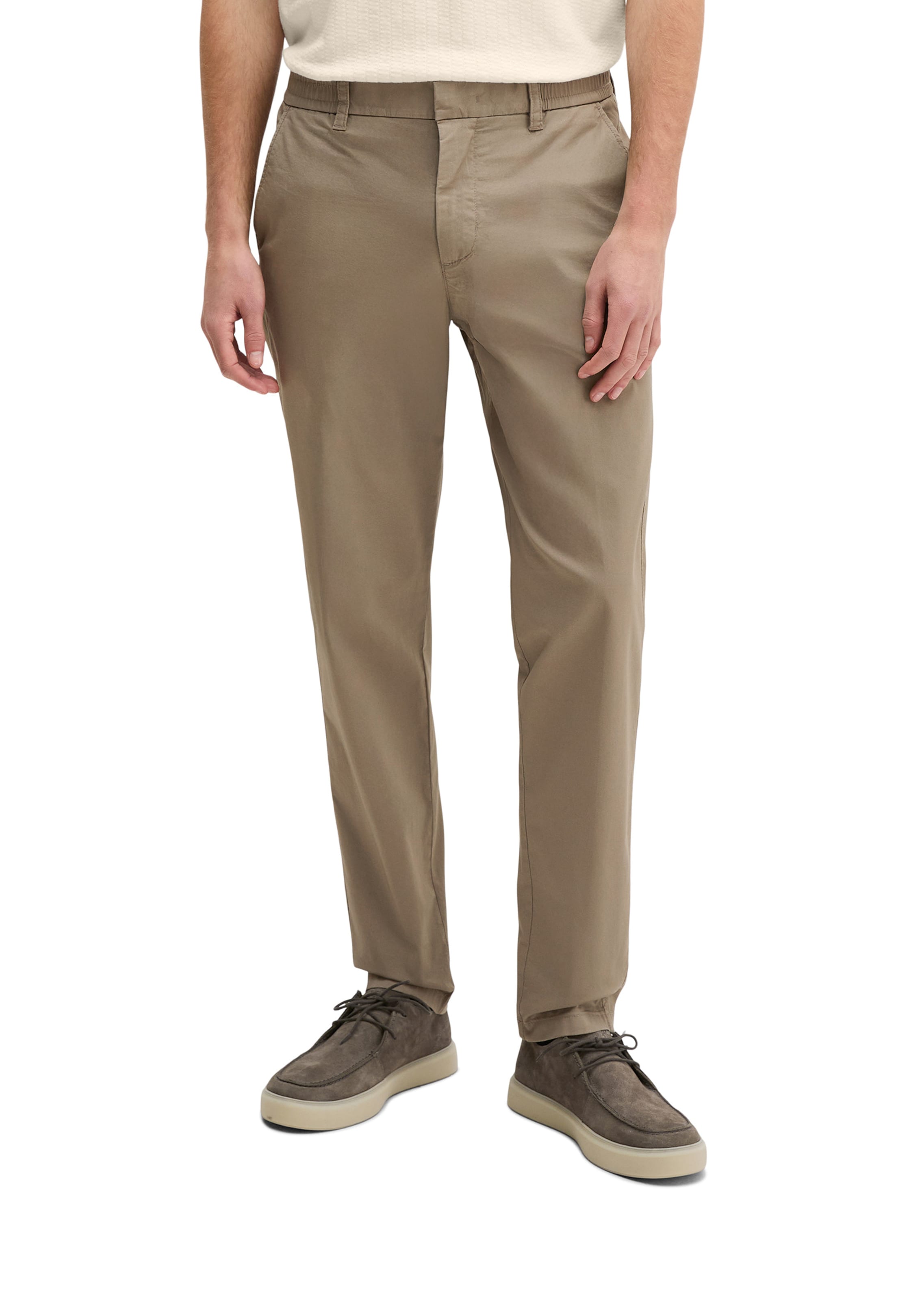 Marc O'Polo Regular Chino trousers 'Morot' in Brown: front