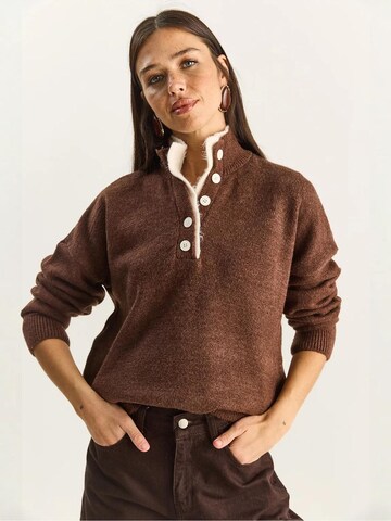 Bianco Lucci Pullover 'Pullover'‌‌‌‌ in Braun