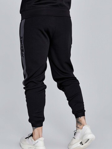 SikSilk Slim fit Workout Pants 'Muscle Fit Joggers' in Black