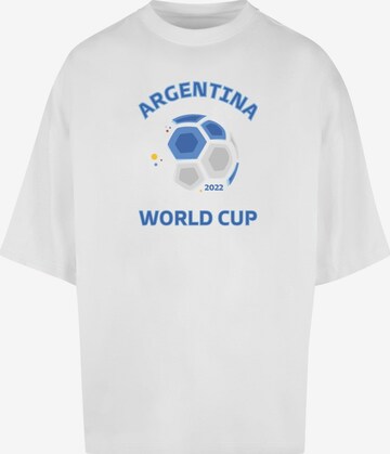 Merchcode Shirt 'Argentina World Cup' in Wit: voorkant