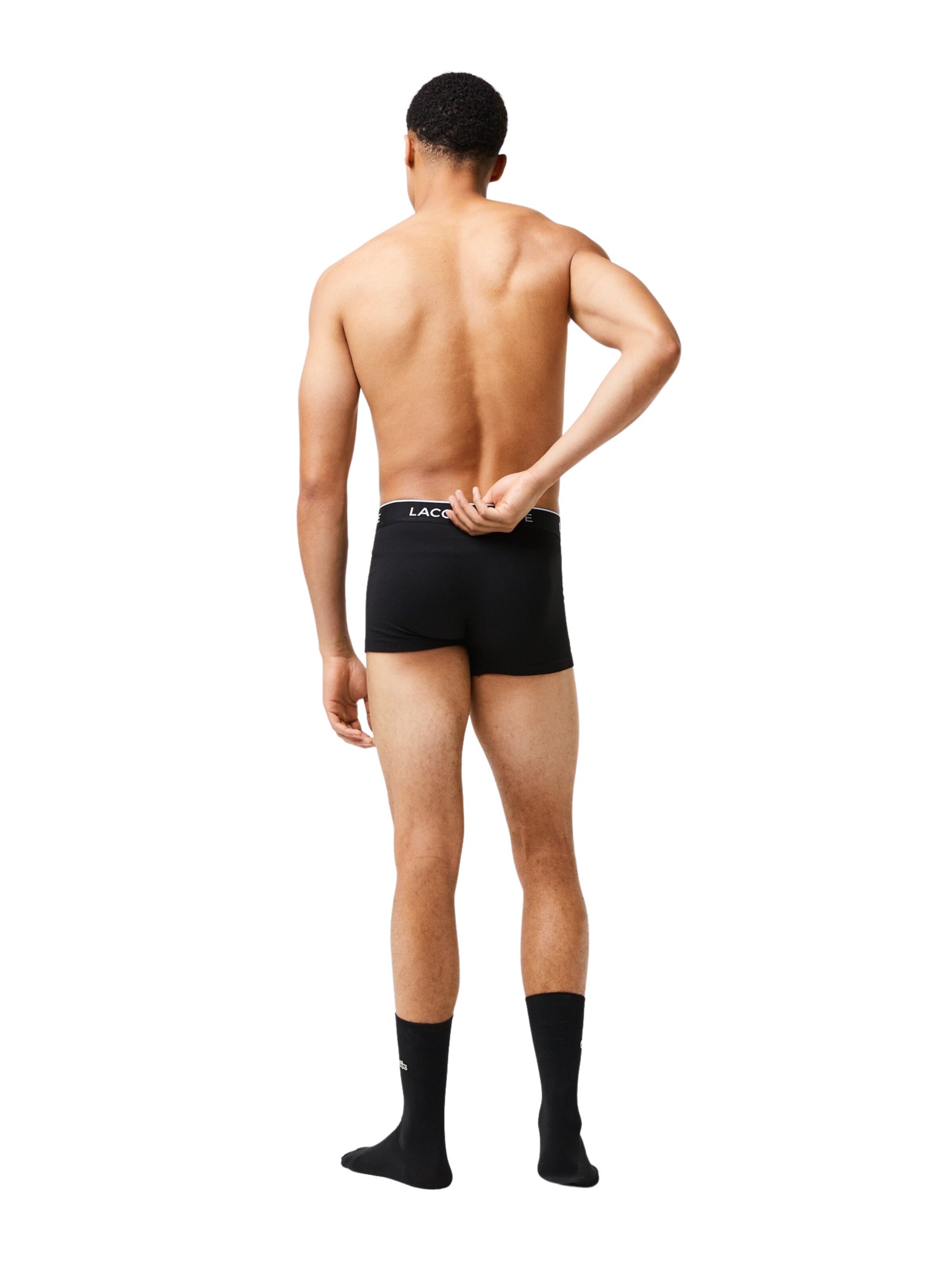 LACOSTE Set: Boxershorts und Socken in Schwarz