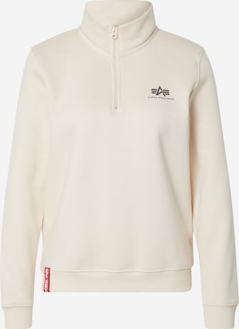 ALPHA INDUSTRIES Sweatshirt in White: front