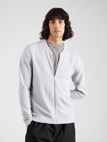 JACK & JONES Sweat jacket 'OTTO' in Grey: front