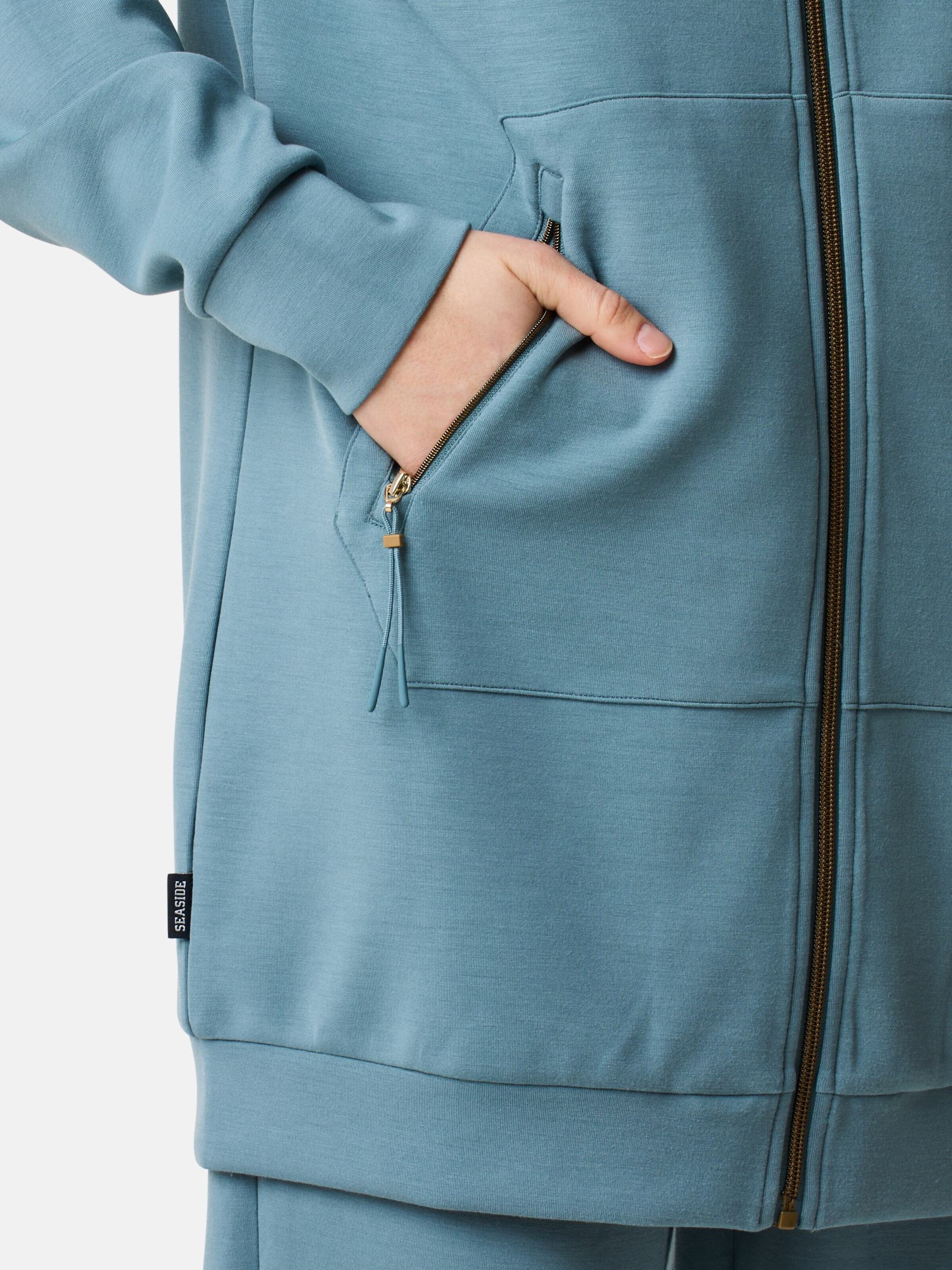 Seaside Sweat jacket 'Lounge' in Blue