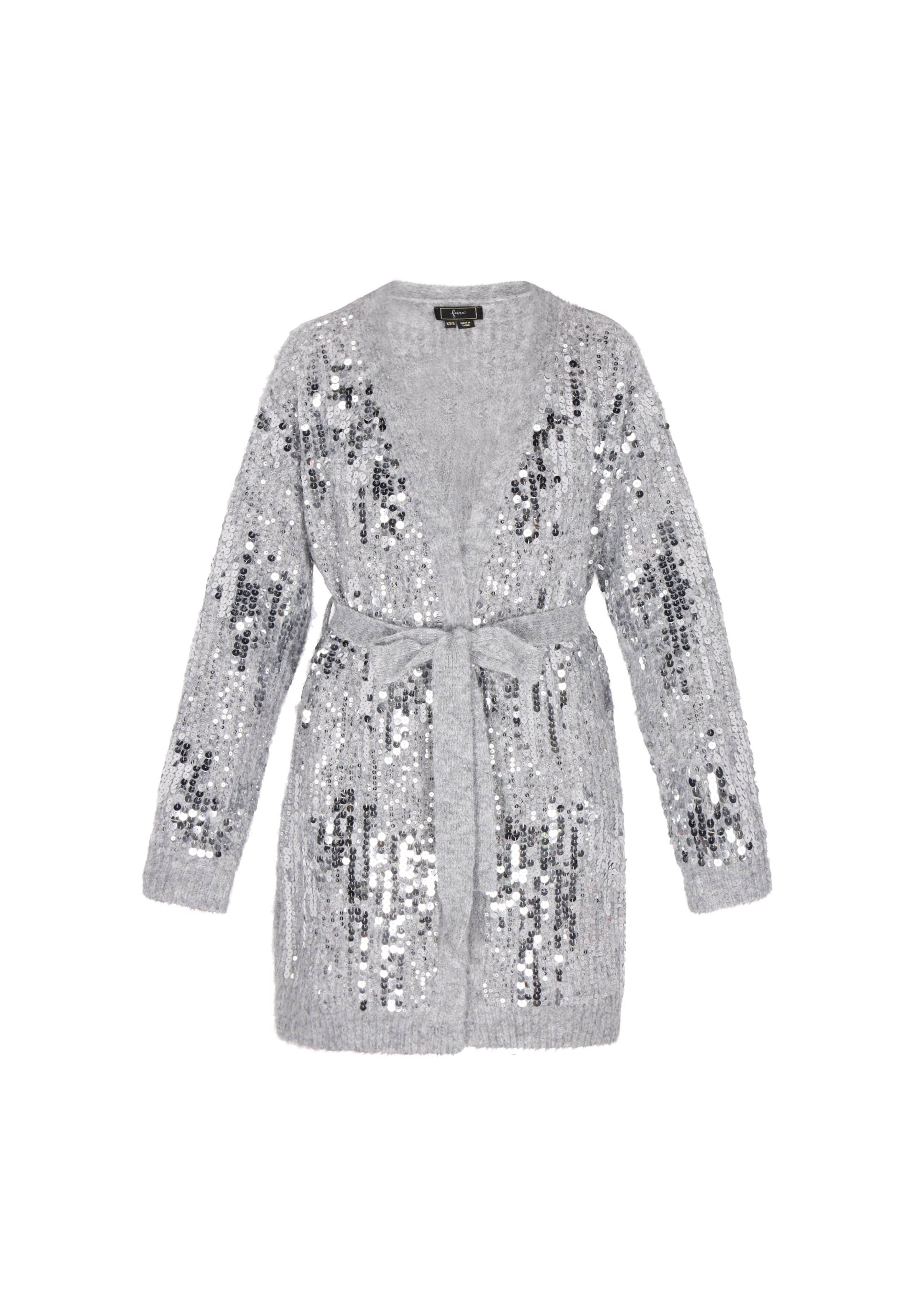 faina - Cárdigan en gris: frente