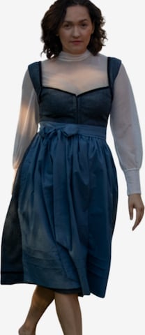 INNA.Trachten Dirndl 'Marina' in Blau: Vorderseite