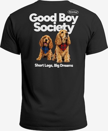 Neverless Shirt 'Good Boy Society' in Black: front